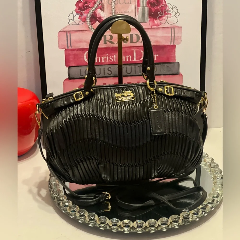 Coach Madison Gathered Leather Sophia Satchel with the style number F1182-18620
